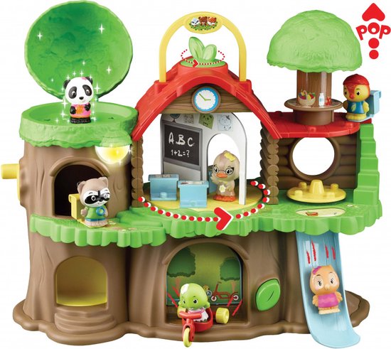 Klorofil De School Speelset - Poppenhuis - Interactief Kinderspeelgoed - Met Callie de vogel, Lola d