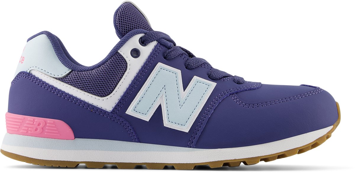 sportschoen, lace-up, neaker, paarse kleur, gleufzool