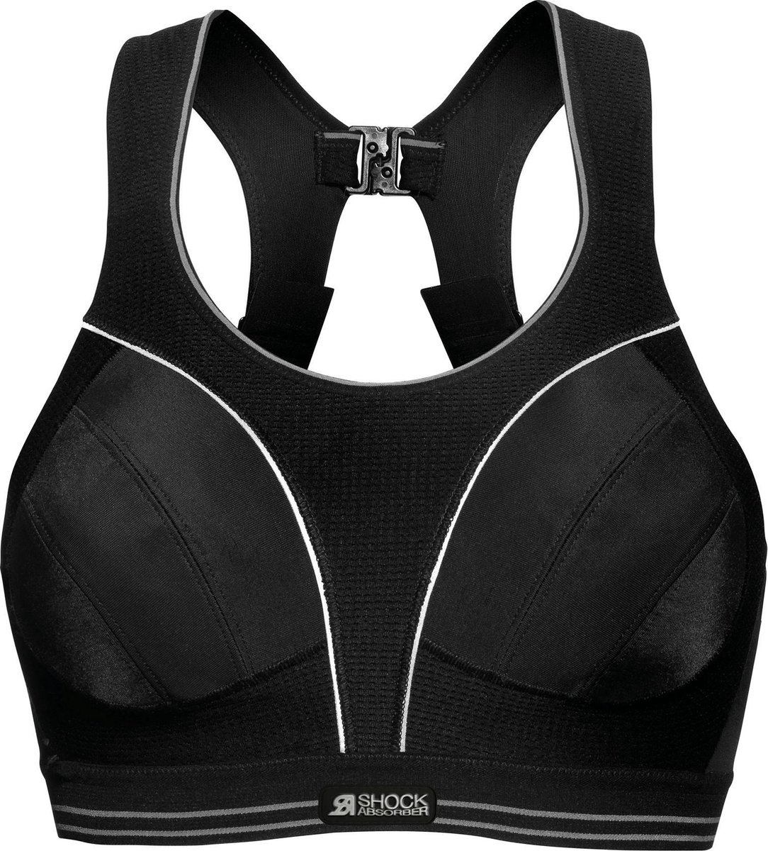 ShockAbsorber - maat 80E - Ultimate Run Bra - Sportbeha - Zwart / Silver
