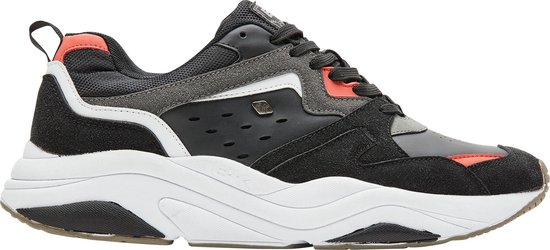 British Knights  - Maat 44 - Chunky Heren Sneakers - Black/Dk Grey/Red