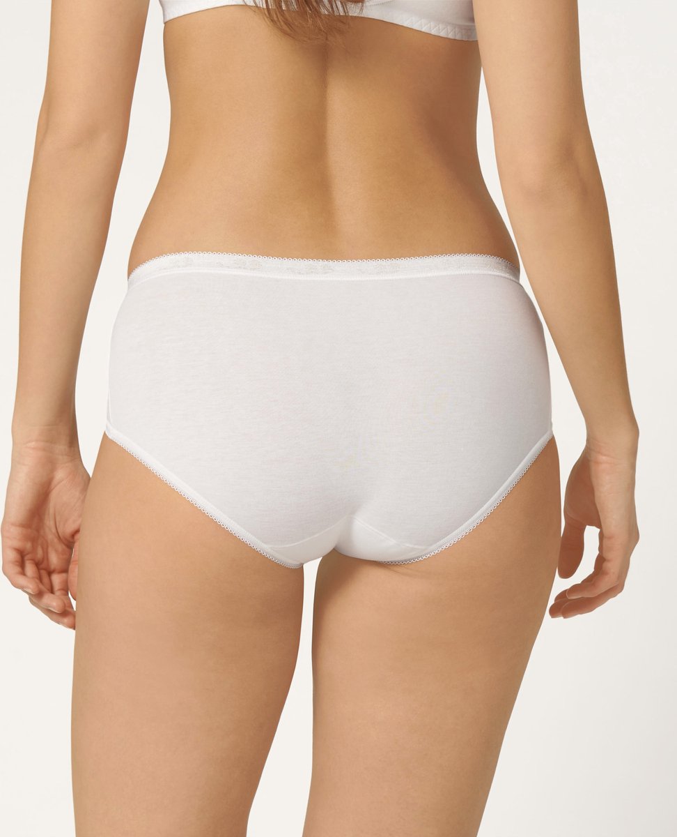 sloggi - Maat 48 - Basic+ Dames Midi slip - 4-pack - Wit