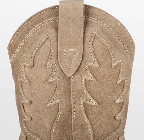 PS Poelman LOLA - maat 37 - Dames Western Enkel Laarzen - Beige bruin