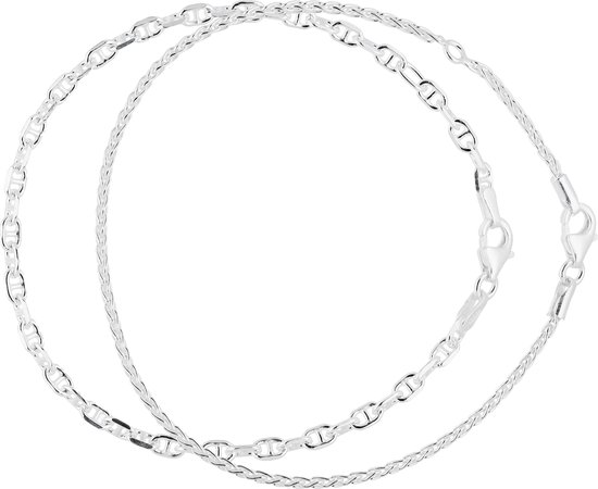 Silver lining Schakelarmband Set 2x 925 zilver - 19 cm
