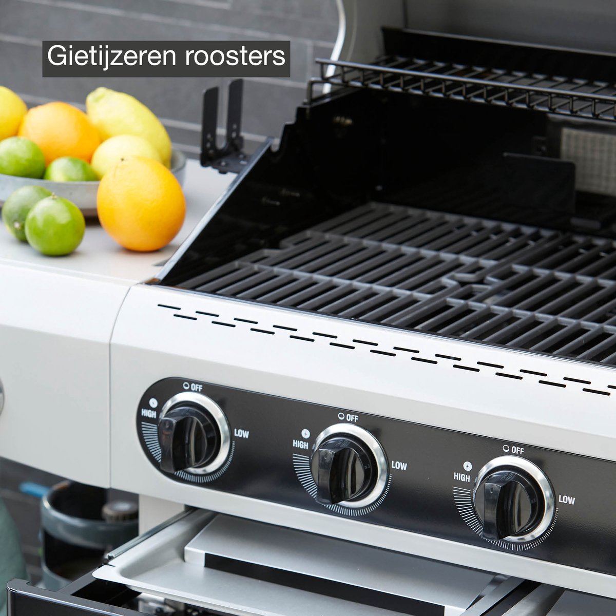 Barbecook Siesta 310 Black Edition - Gas BBQ barbecue - 3 Branders - Met zijbrander - 1 vaste zijtaf
