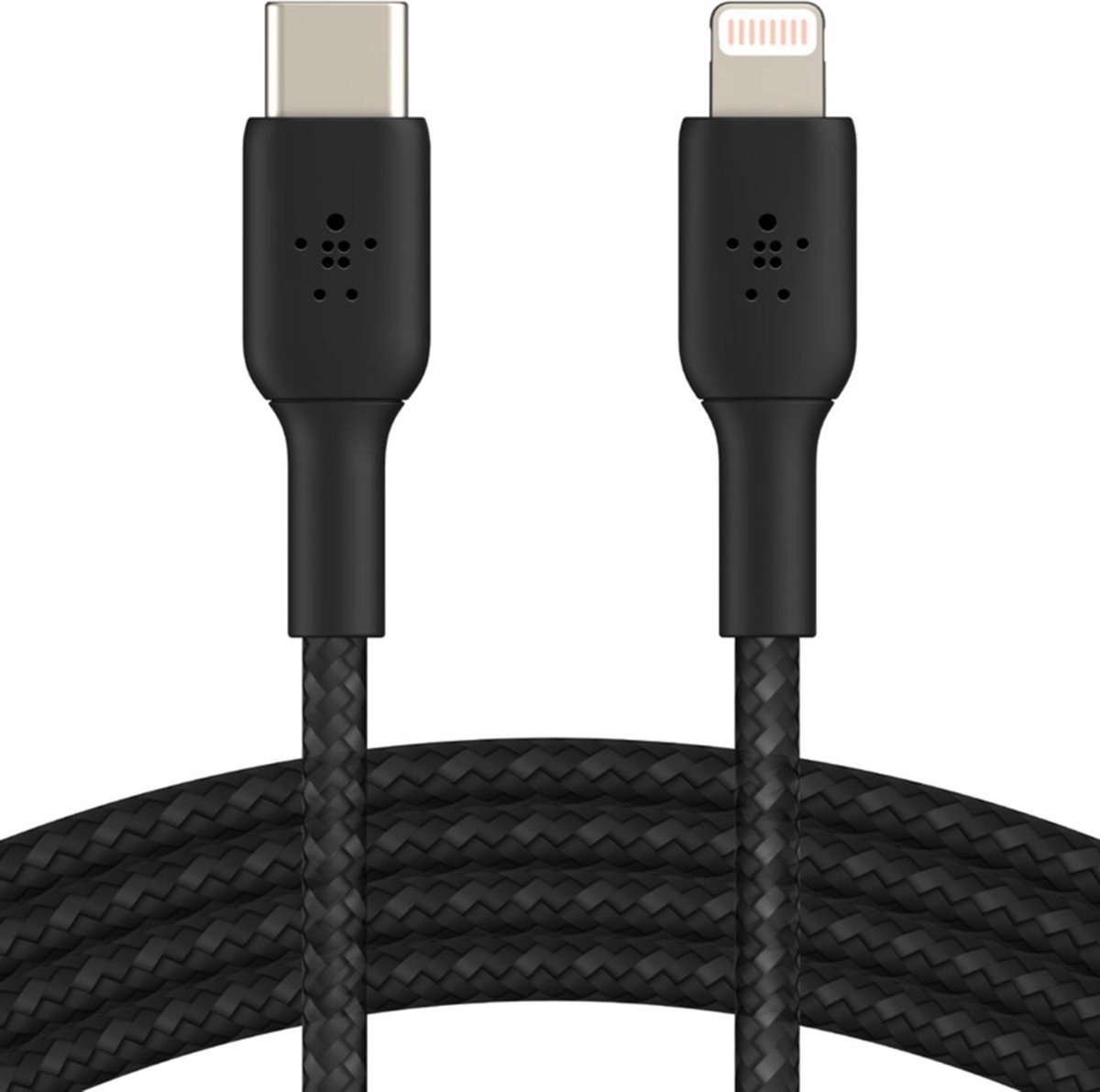 Belkin Braided iPhone Lightning naar USB-C kabel - 2m - zwart