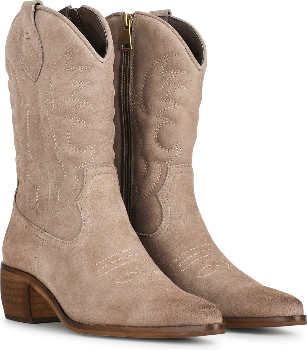 PS Poelman - Maat 39 - BABS Dames Western Laarzen - Beige