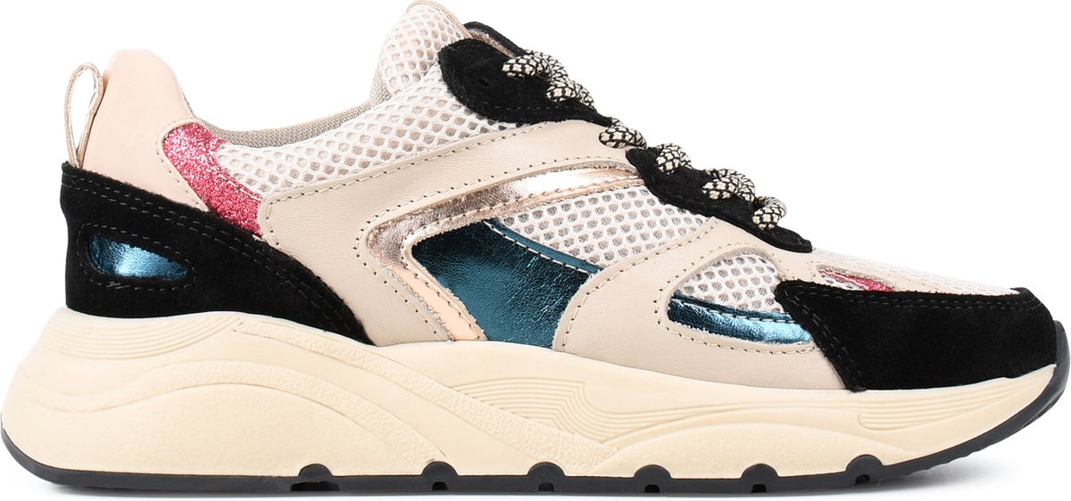 Ps Poelman - Maat 40 - CIBEL Dames Sneakers - Zwart Multi
