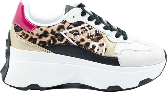 Guess - maat 38 - Calebb Active Lady Dames Sneaker - Leopard