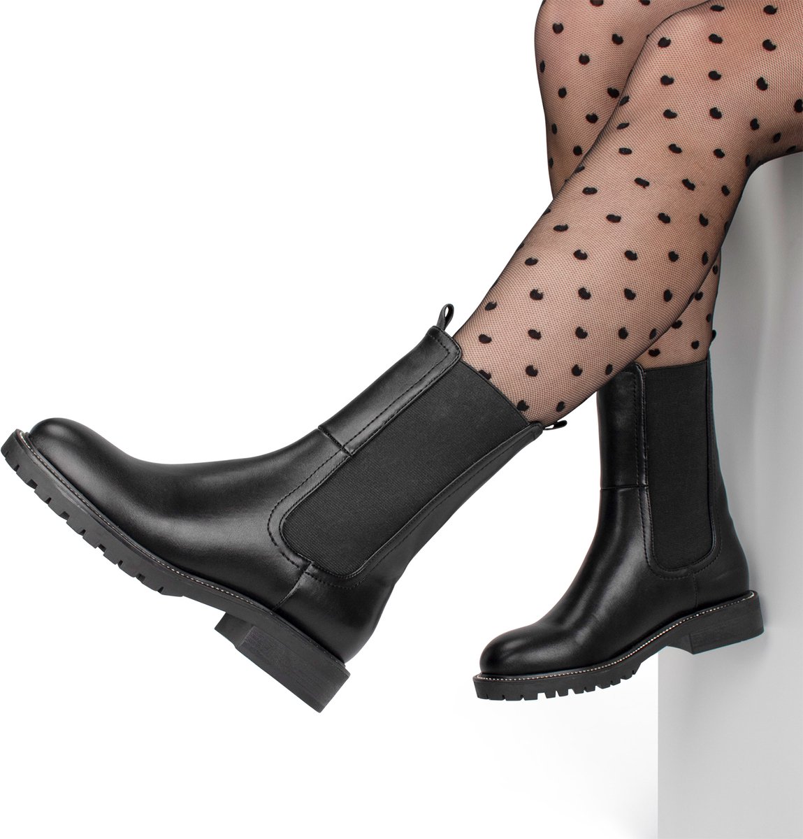 POSH by Poelman - Maat 42 LEA Dames Laarzen - Zwart