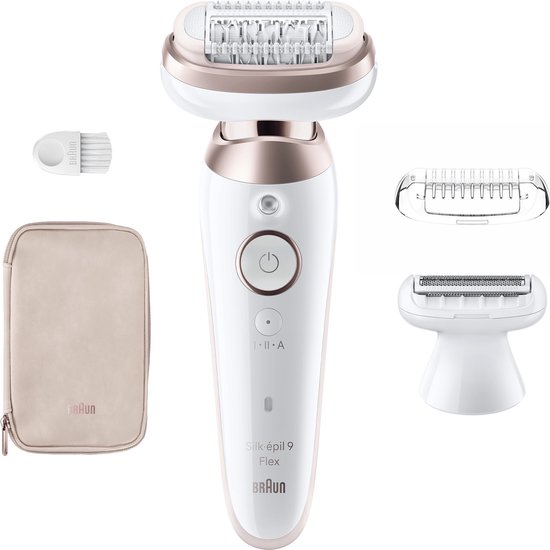 Braun Silk·épil 9 Flex - Epilator Voor Eenvoudig Ontharen - 9-030 3D - Wit/Rose Titan