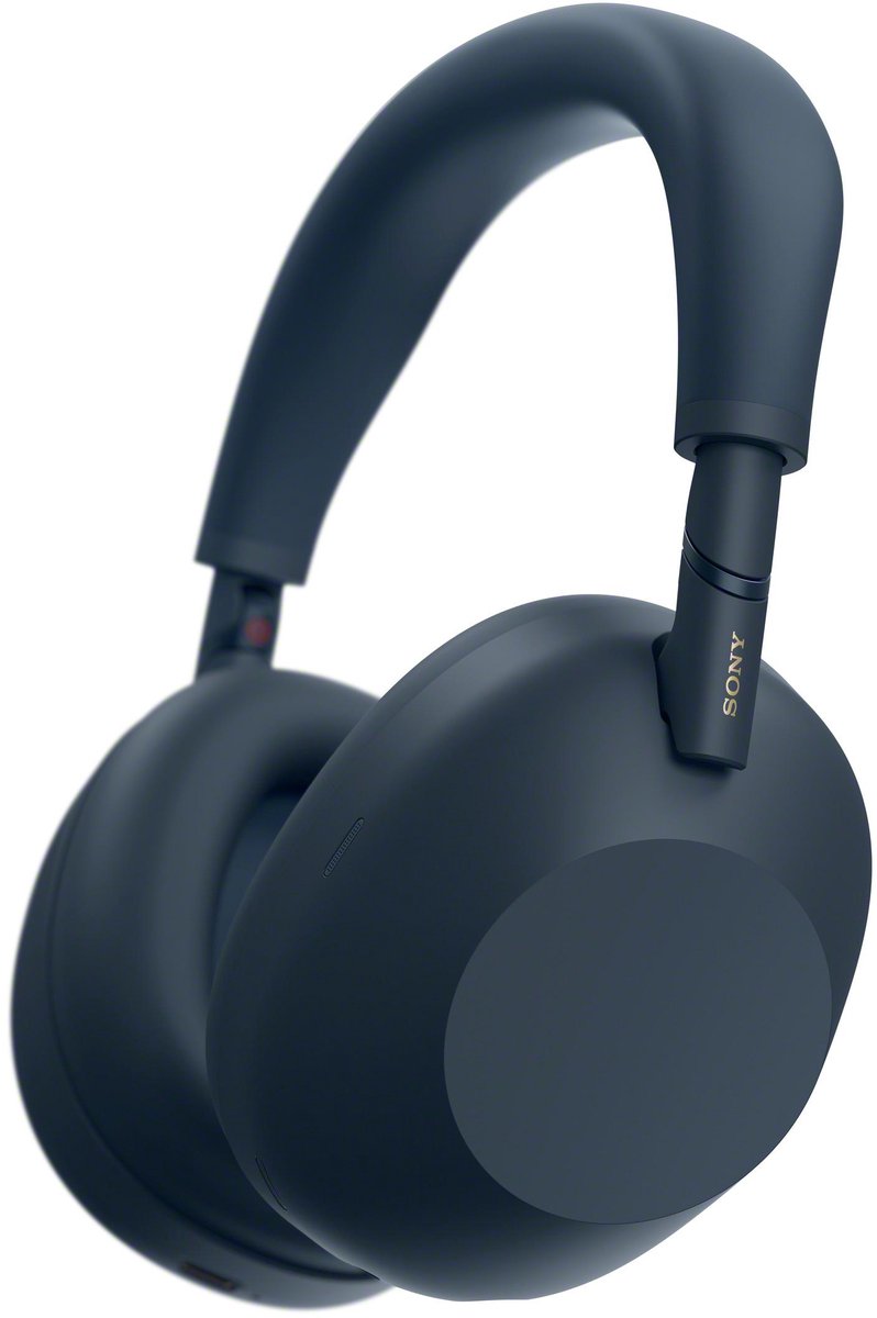 koptelefoon, over-ear, bluetooth, matte, donkerblauw
