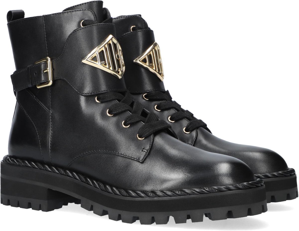 Liu Jo Pink 127 Biker Calf Dames Veterboots - 38 - Zwart