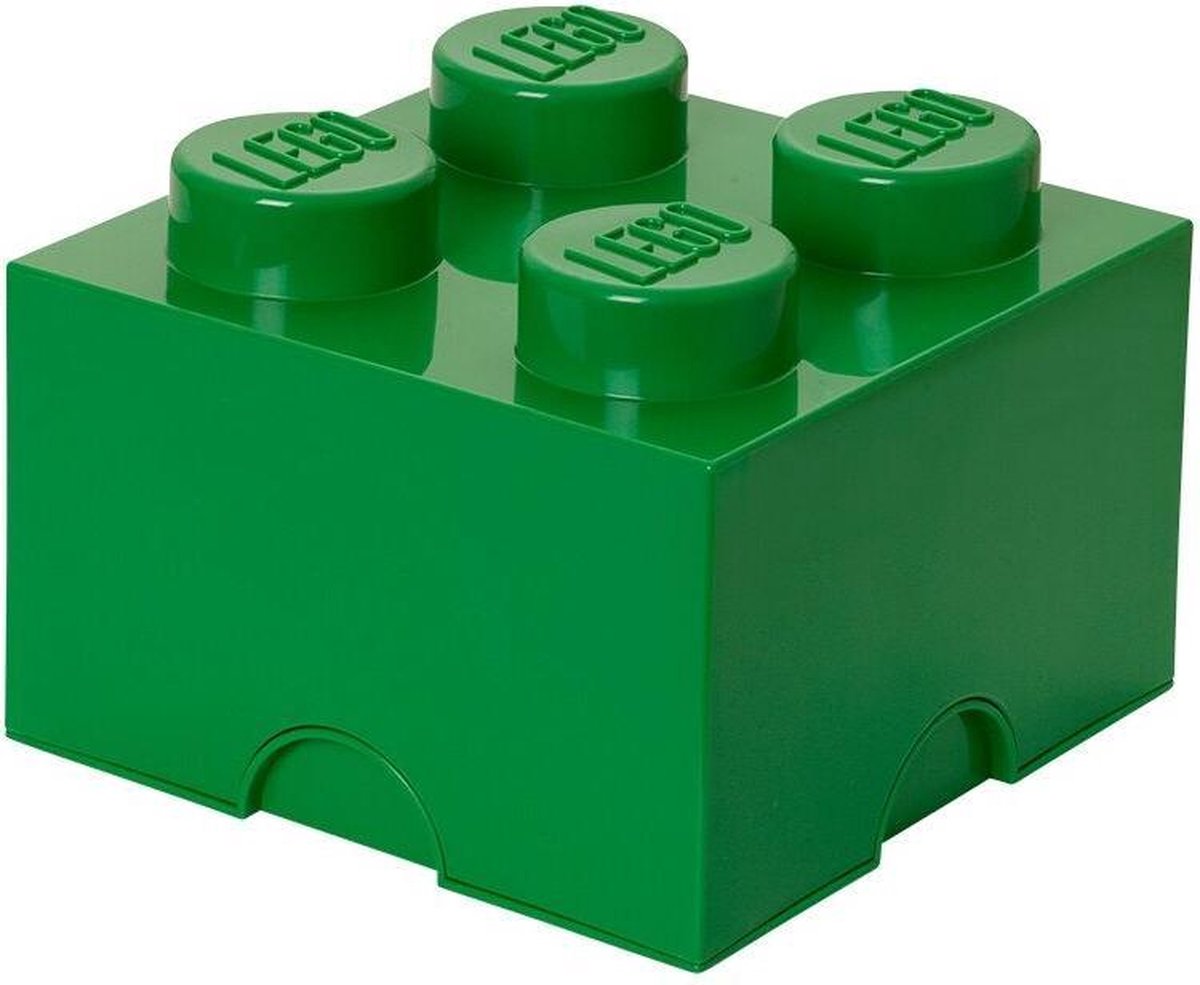 lego, blok, groen, 4-studs, minifiguur-vorm
