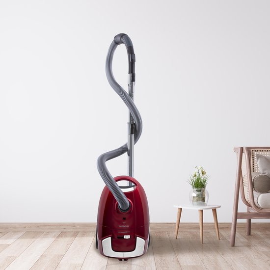 Inventum ST154RZA - Stofzuiger met zak - 1,5 liter - HEPA 13 - Lichtgewicht - Rood