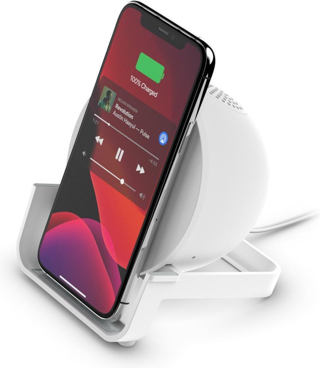 Belkin BOOST CHARGE - Luidspreker - Wireless charger - Draadloze oplader - 10W - Wit