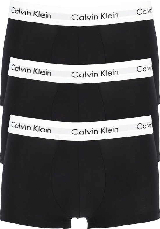 Calvin Klein - Maat M - 3-Pack Heren Low Rise Trunks - Zwart