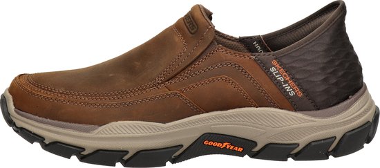 Skechers  - Maat 43 - Respected - Elgin Heren Instappers - Bruin