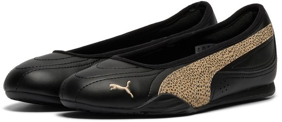 PUMA - maat 39- PUMA CATCH SOLEIL BALLERINA TOPCAT Dames Sneakers - PUMA Black-Toasted Almond-PUMA Gold