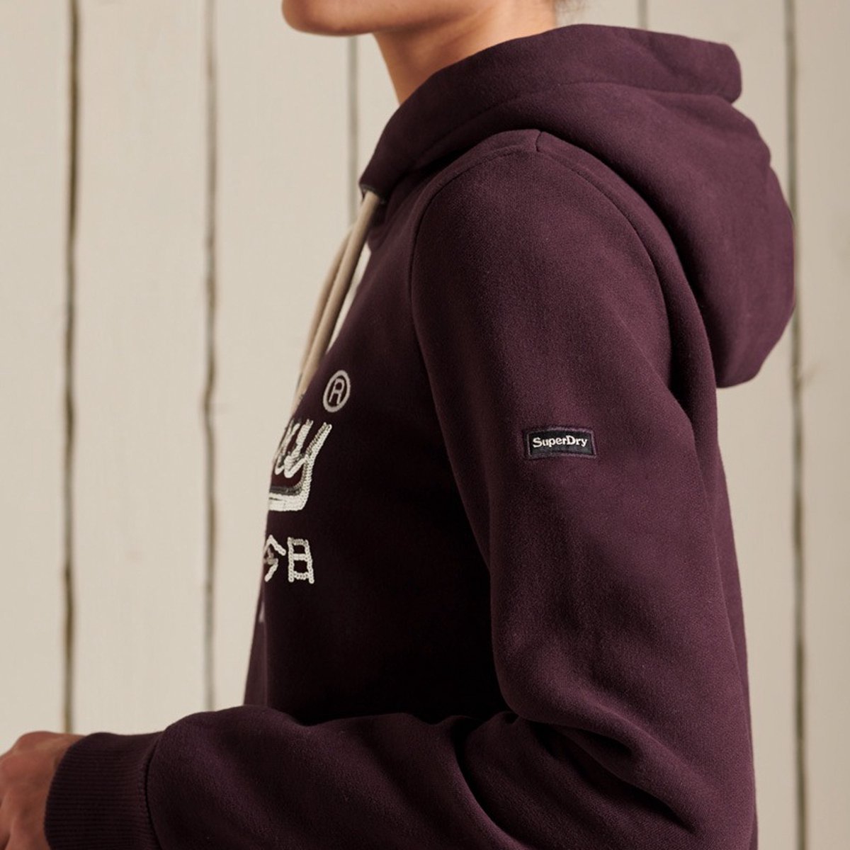 Superdry Dames Trui Vl Boho Sparkle Hood - Maat S