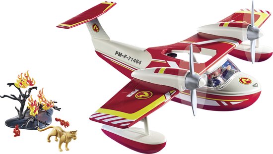 PLAYMOBIL Action Heroes Brandweervliegtuig met blusfunctie - 71463