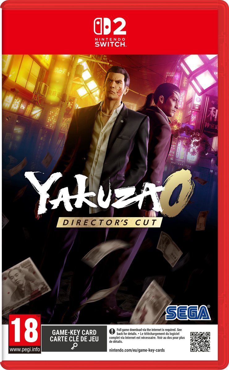 Nintendo Switch, Yakuza 0, Director's Cut, Game-key card, SEGA