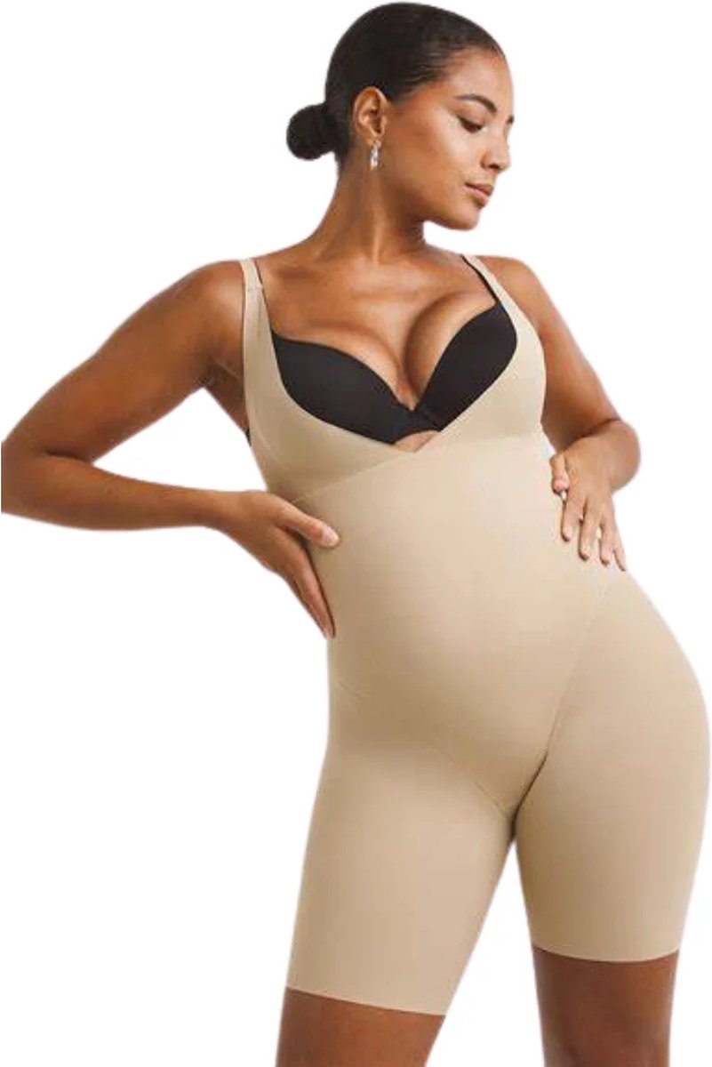 shapewear, bodysuit, bandeau, nude, compression