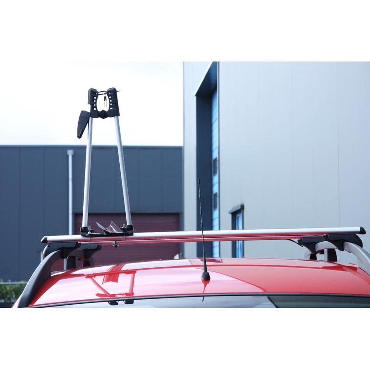 Twinny Load Fietsdrager Dak – Voor montage op dakdrager – Aluminium wielgoot met twee snelsluitingen - Geschikt voor 1 fiets – Afsluitbaar - Maximaal belastbaar tot 15 kg