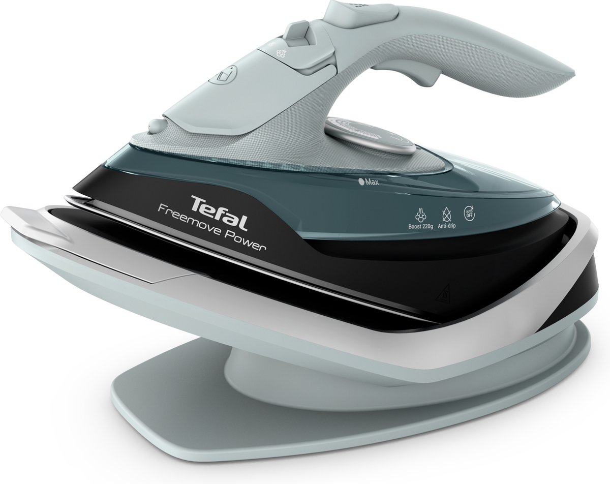 Tefal Freemove Power FV6670E0 - Snoerloos Stoomstrijkijzer - Draadloos - 40 g/min Stoomafgifte - Automatische Uitschakeling - 2600W