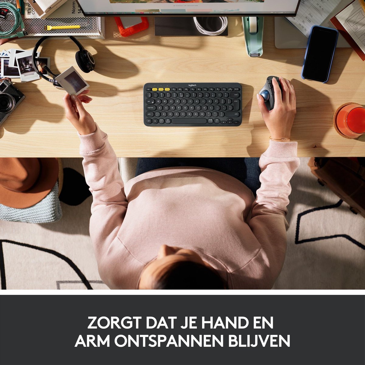 Logitech M575 ERGO Draadloze Trackball Muis - Graphite