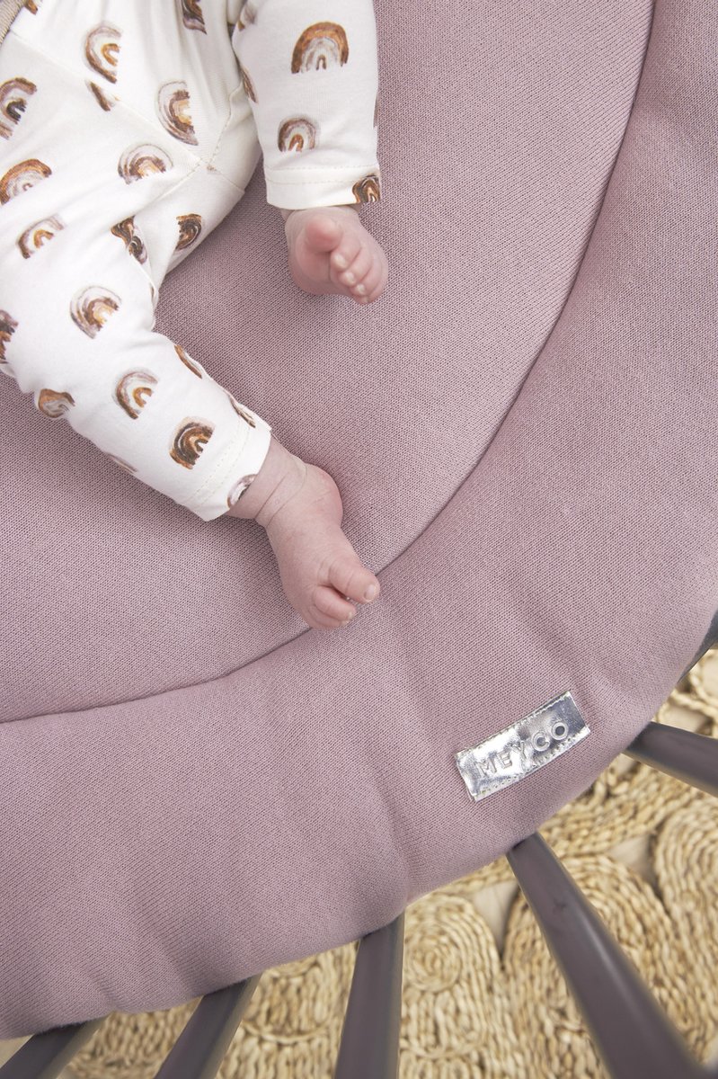 Meyco boxkleed rond Knit basic - Lilac - 95 cm