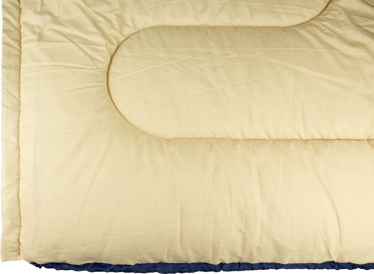 Abbey Camp Dekenmodel Basic - Slaapzak - 210 x 85 cm - Marine/Zand
