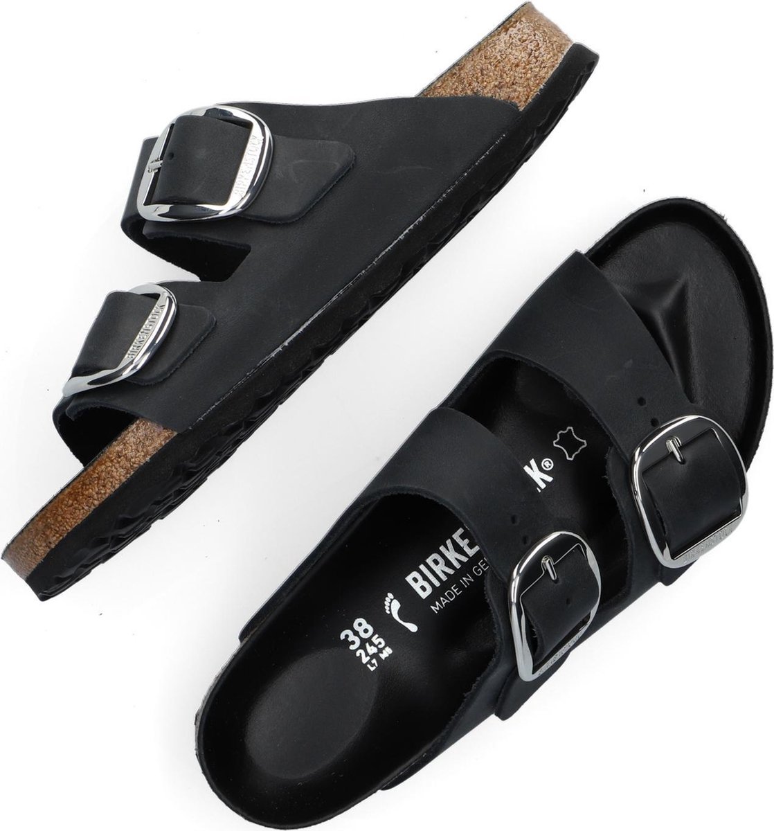 Birkenstock - Maat 42 - Arizona Black narrow Big Buckle