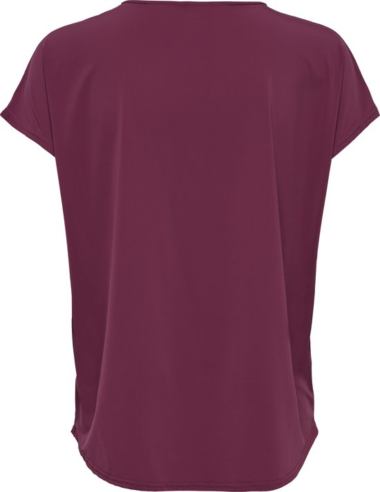 Only Play Audrey Loose Training Shirt Dames Sporttop - Beet Red - Maat M