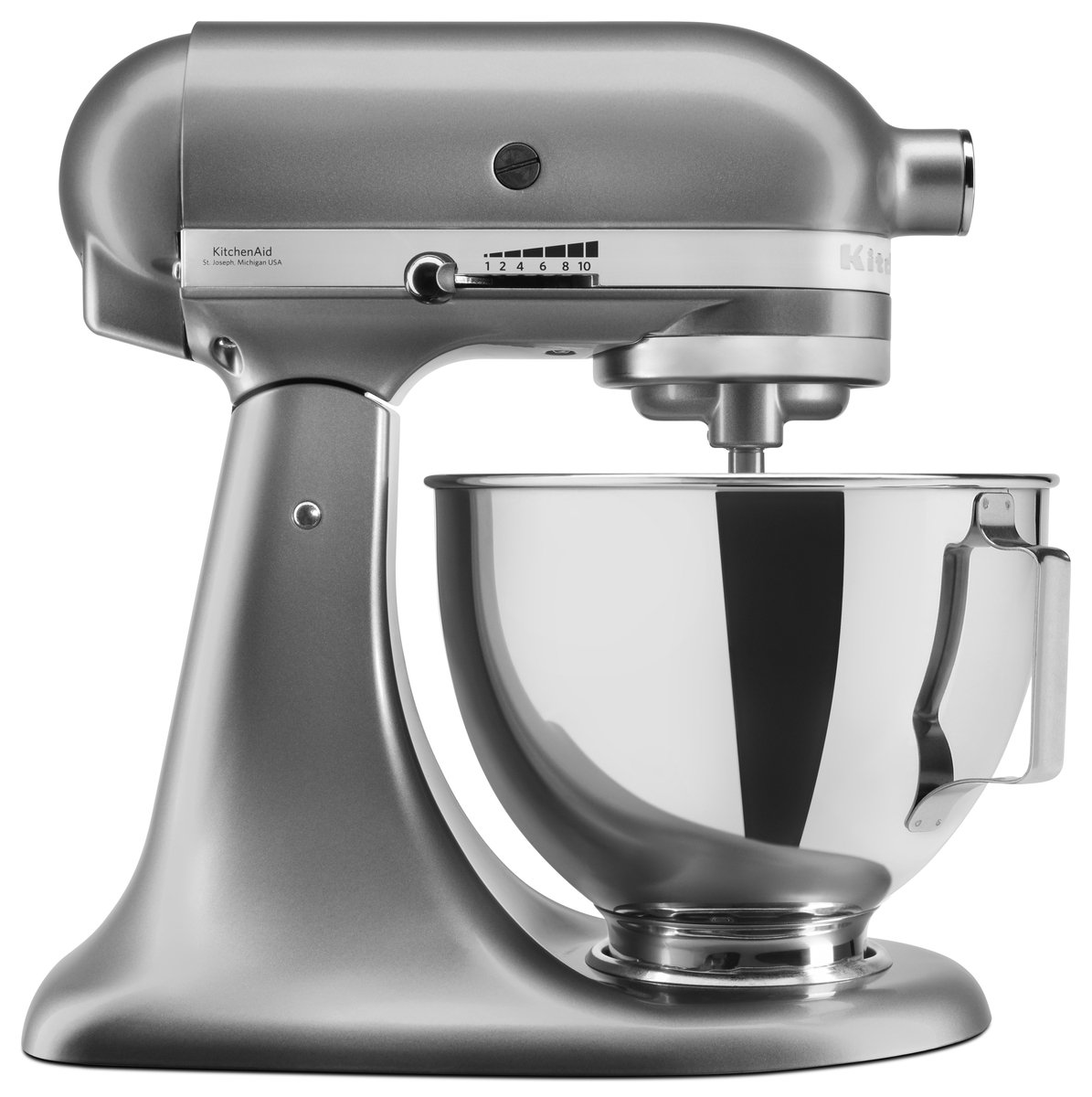 Kitchenaid Artisan 5KSM95PSECU - Keukenmachine - 4,3L - Contour silver - 3 Menghaken
