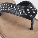 PS Poelman - Maat 37 - Dames Slippers met Studs - Nyx - Zwart