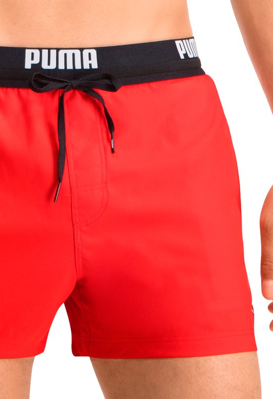 PUMA Maat S Swim Logo Short Heren Zwembroek - rood