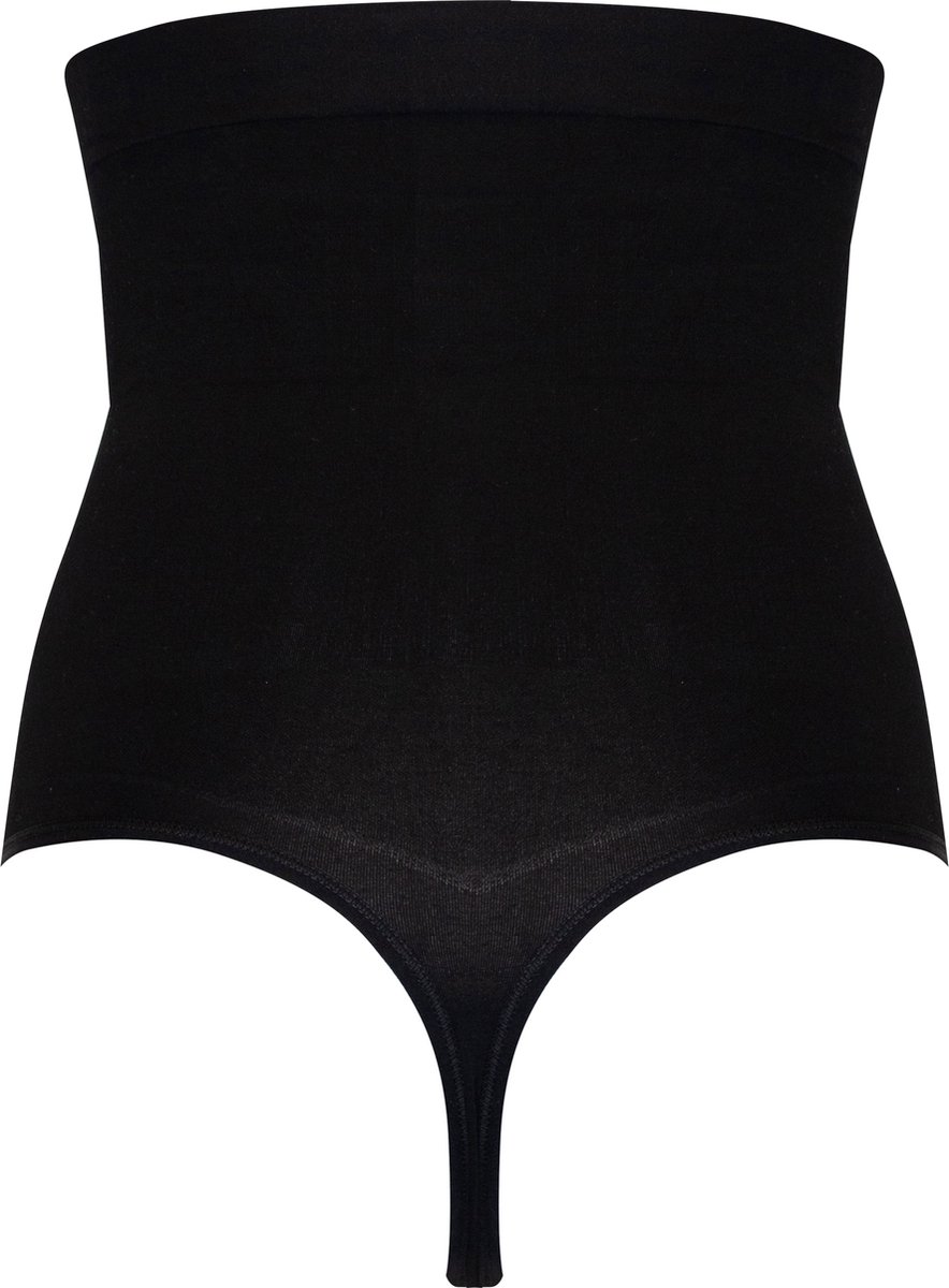 MAGIC Bodyfashion - Maat M - High Waist Comfort Thong Dames Corrigerend ondergoed Zwart