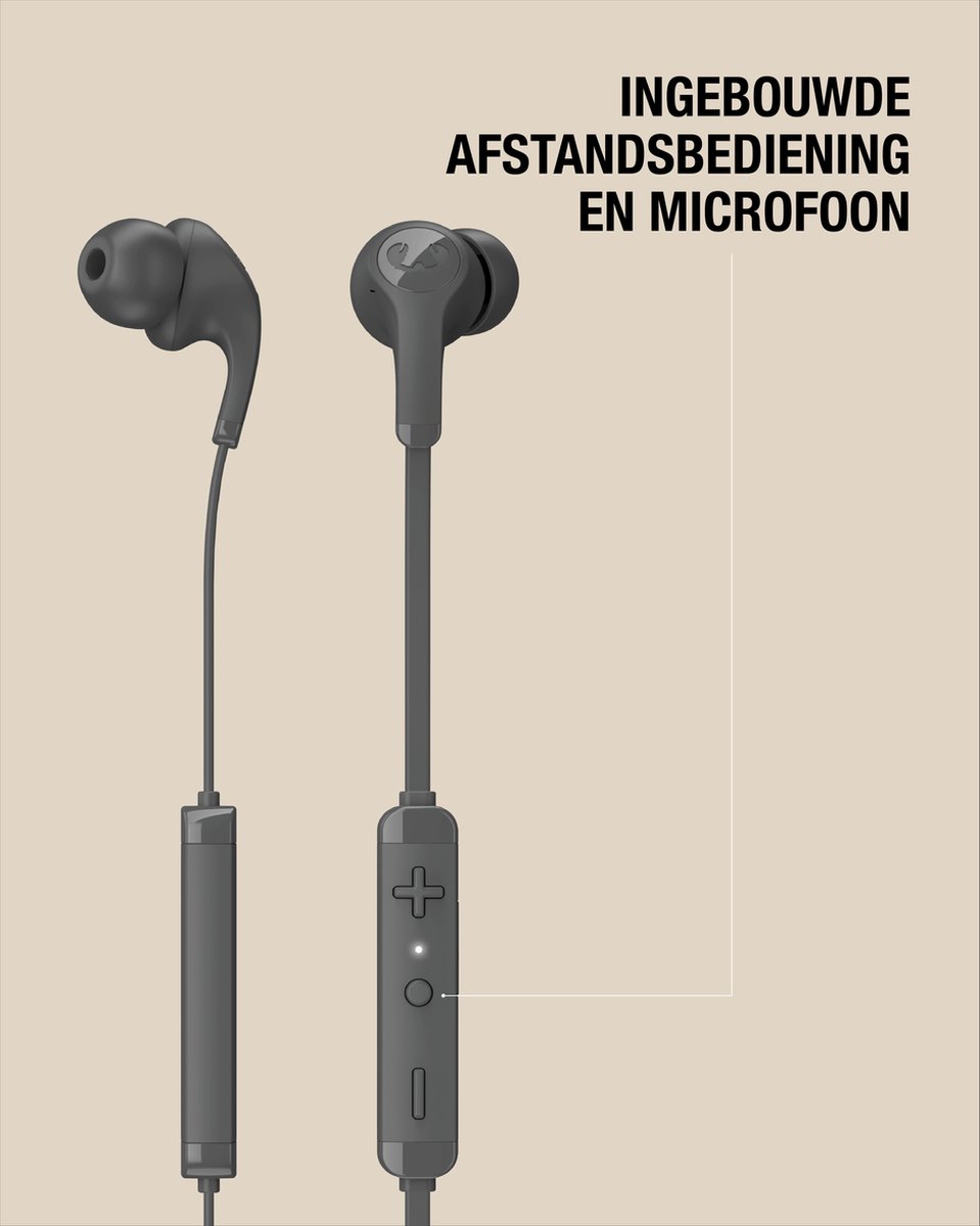 Fresh ‘n Rebel Flow Tip - In-ear koptelefoon draadloos - Storm Grey