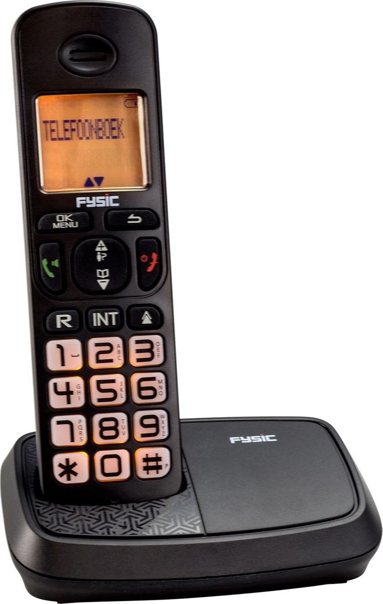 Fysic FX-5500 Big button Dect Telefoon - Knipperende display- en toetsverlichting bij inkomend gespr