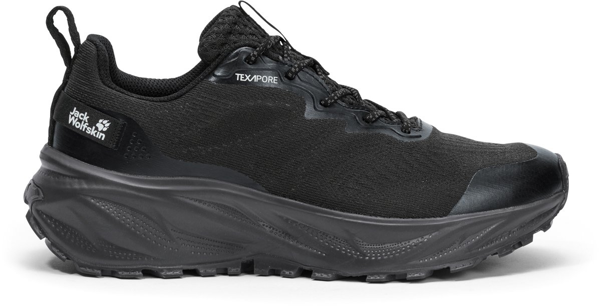 wandel­schoen, hoge wreef, neutraalzwart, Texapore, platformzool