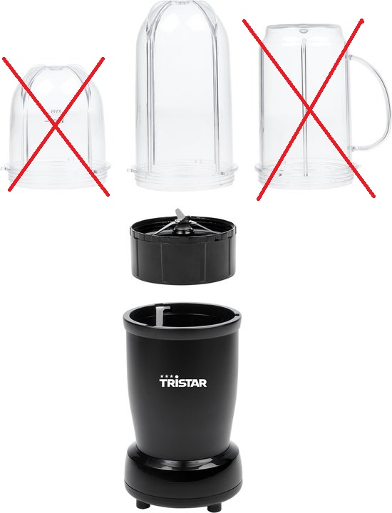 Tristar BL-4486 Smoothie Maker - Blender - 350W Vermogen - 0.5 Liter - Incl. 3 Drinkbekers - Vaatwasserbestendig