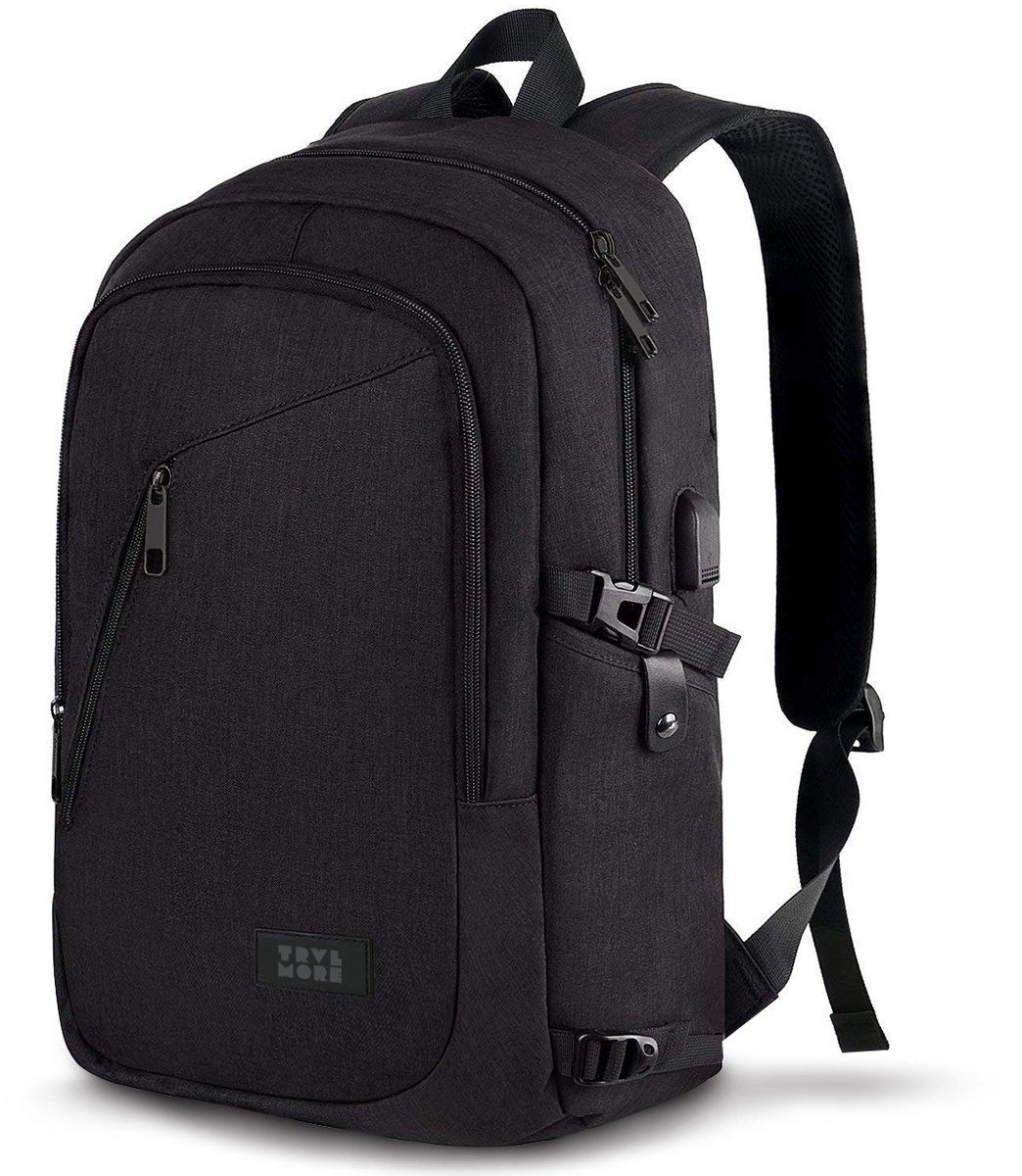 rugzak, backpack, zwart, unisex, polyester