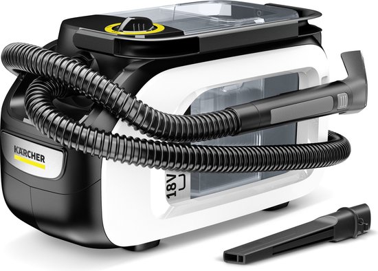 Kärcher SE 3-18 Compact Tapijtreiniger - Sproei-extractie - 18 V accu-aangedreven - Excl. accu en lader - Bekledingszuigmond - Wit