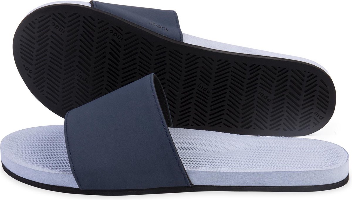 Indosole Slides Color Combo - Maat 39/40 - Dames Slippers - Blauw