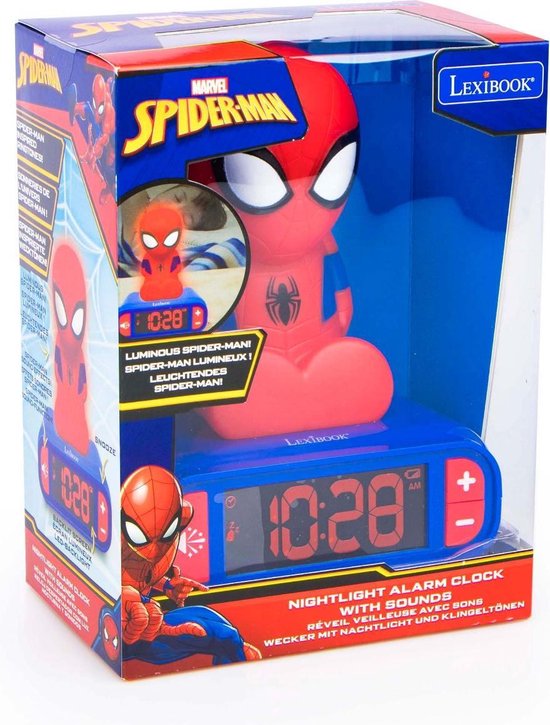 Spiderman Wekker | Nachtlampje | Met geluiden