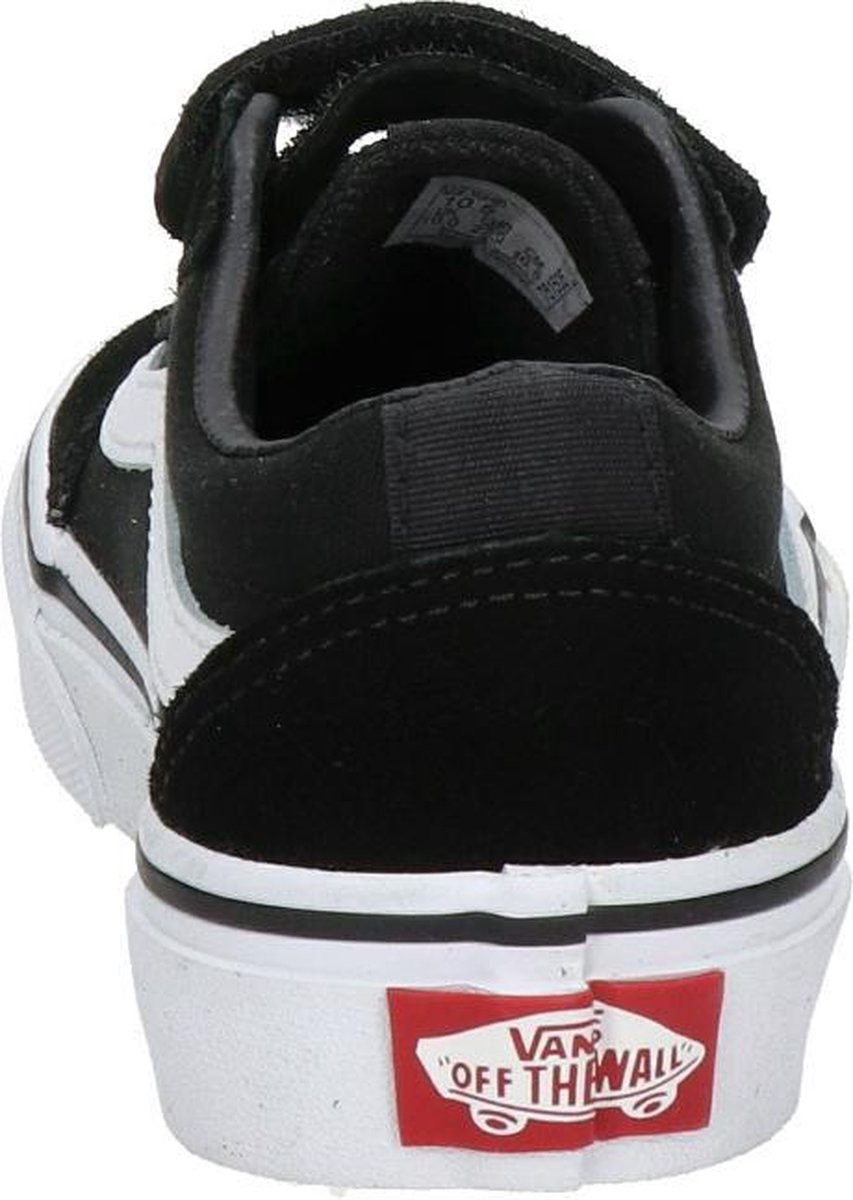 Vans Youth Ward V Suede/Canvas Sneakers - 30 - Black/White