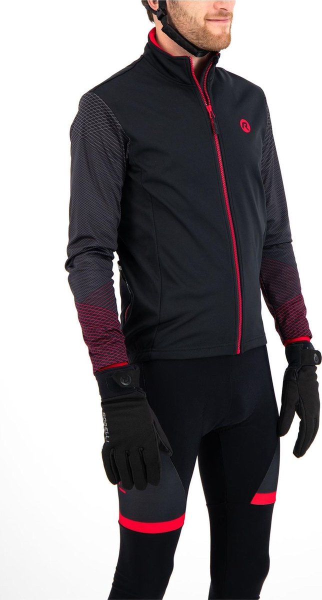 Rogelli Winterjack Wire Zwart/Rood XL