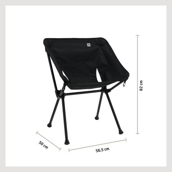 Travellife Finn Campingstoel - Lichtgewicht Vouwstoel - Stevig lichtgewicht aluminium frame - Water- en uv-bestendig - Inclusief draagtas
