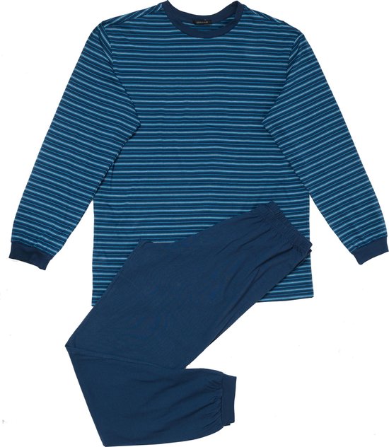 Schiesser Heren Pyjama - Donkerblauw - Maat L