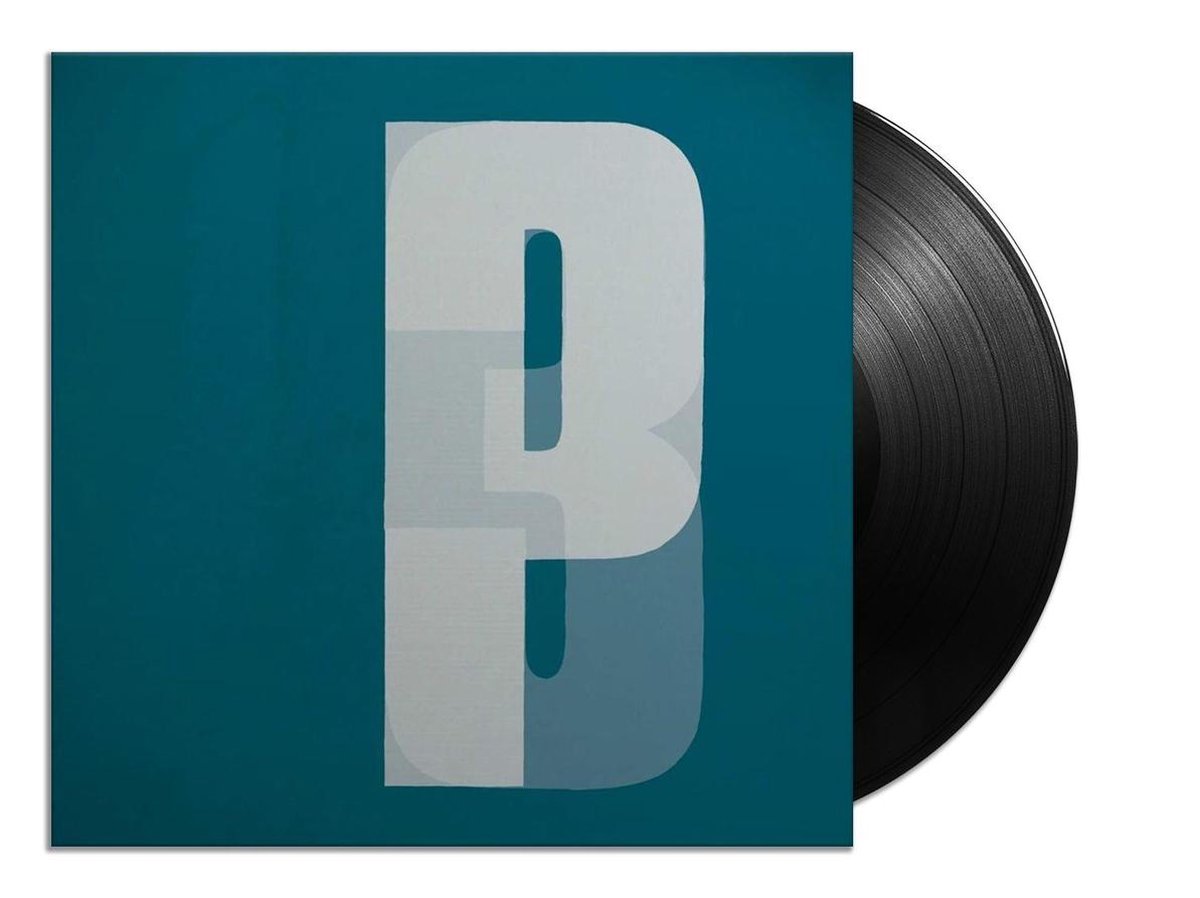 vinyl, plaat, LP, groen/blauw, abstract patroon